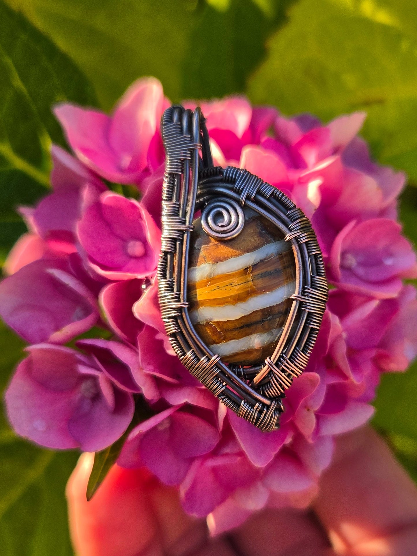 Opalized Mammoth Tooth Fossil Pendant