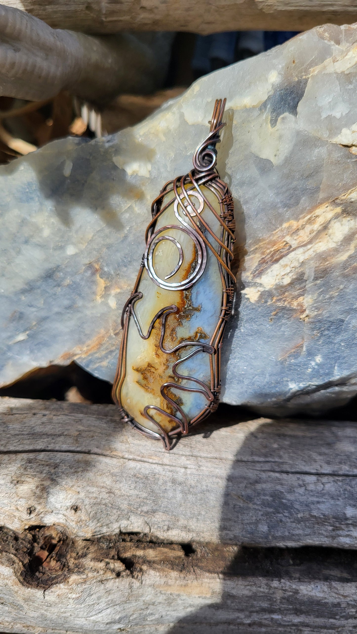 Trent Agate Copper Pendant