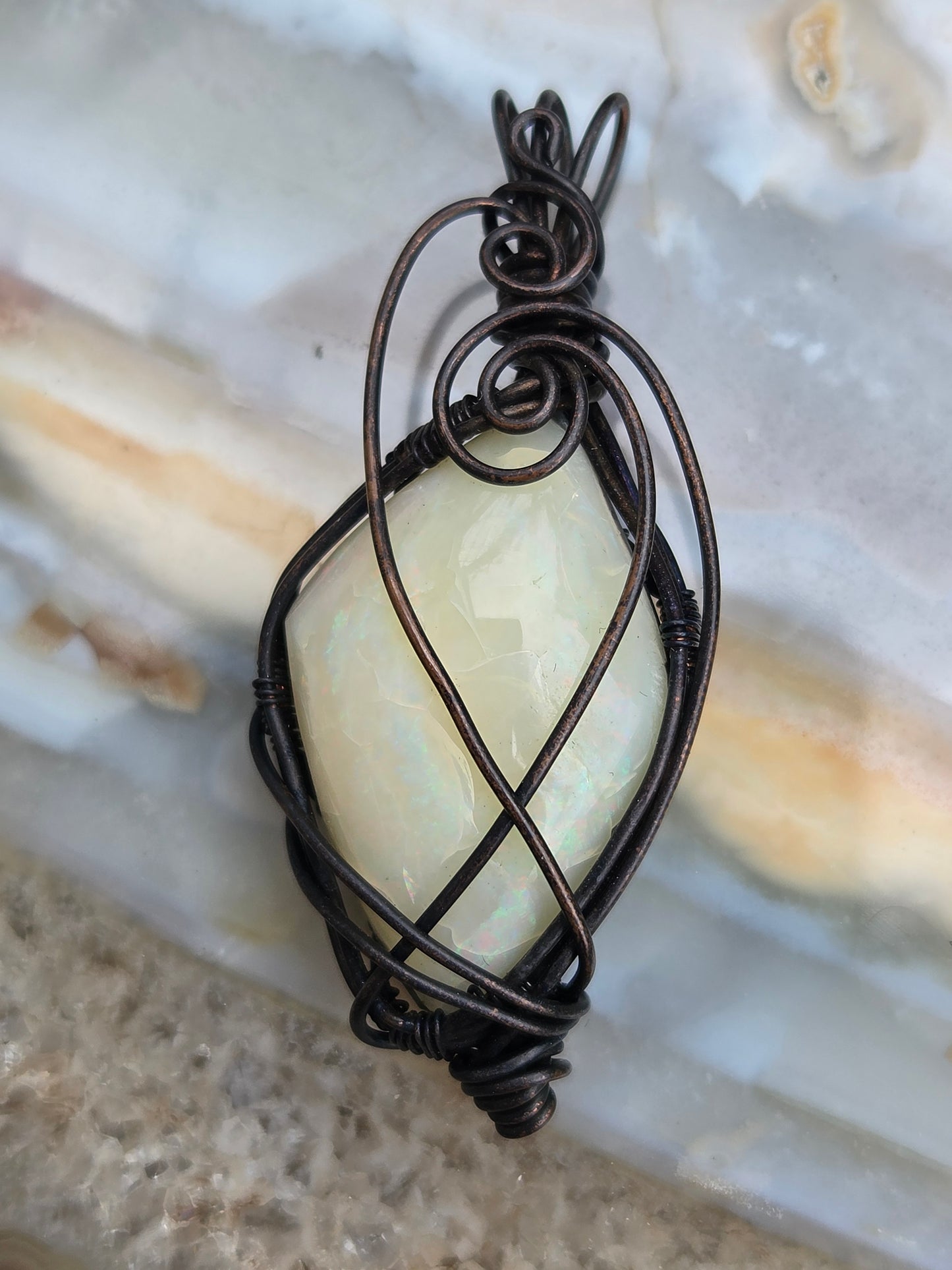Australian Fire Opal Pendant