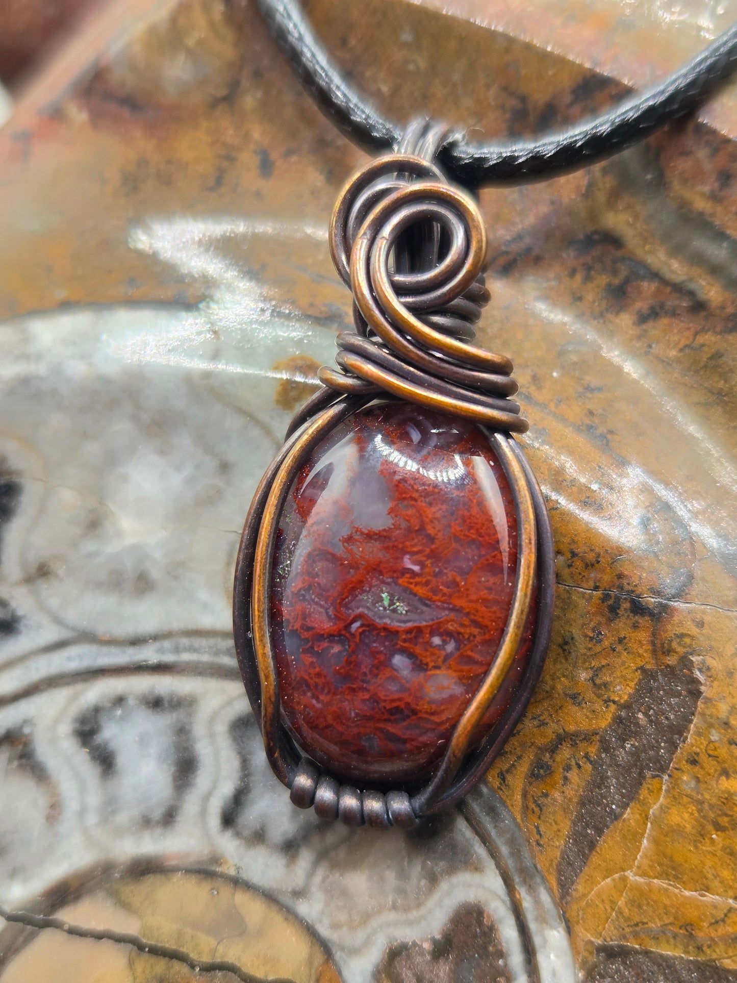 Red Moss Agate Mini Pendant
