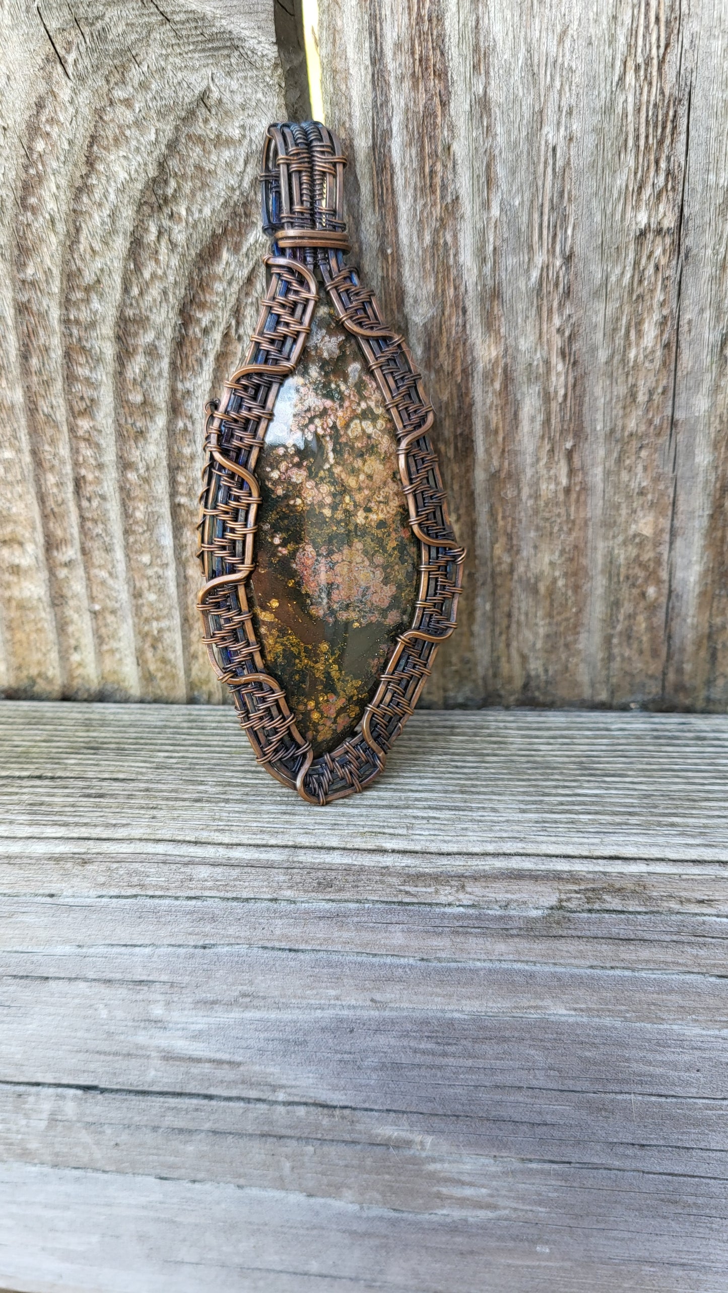 Ocean Jasper Copper Pendant