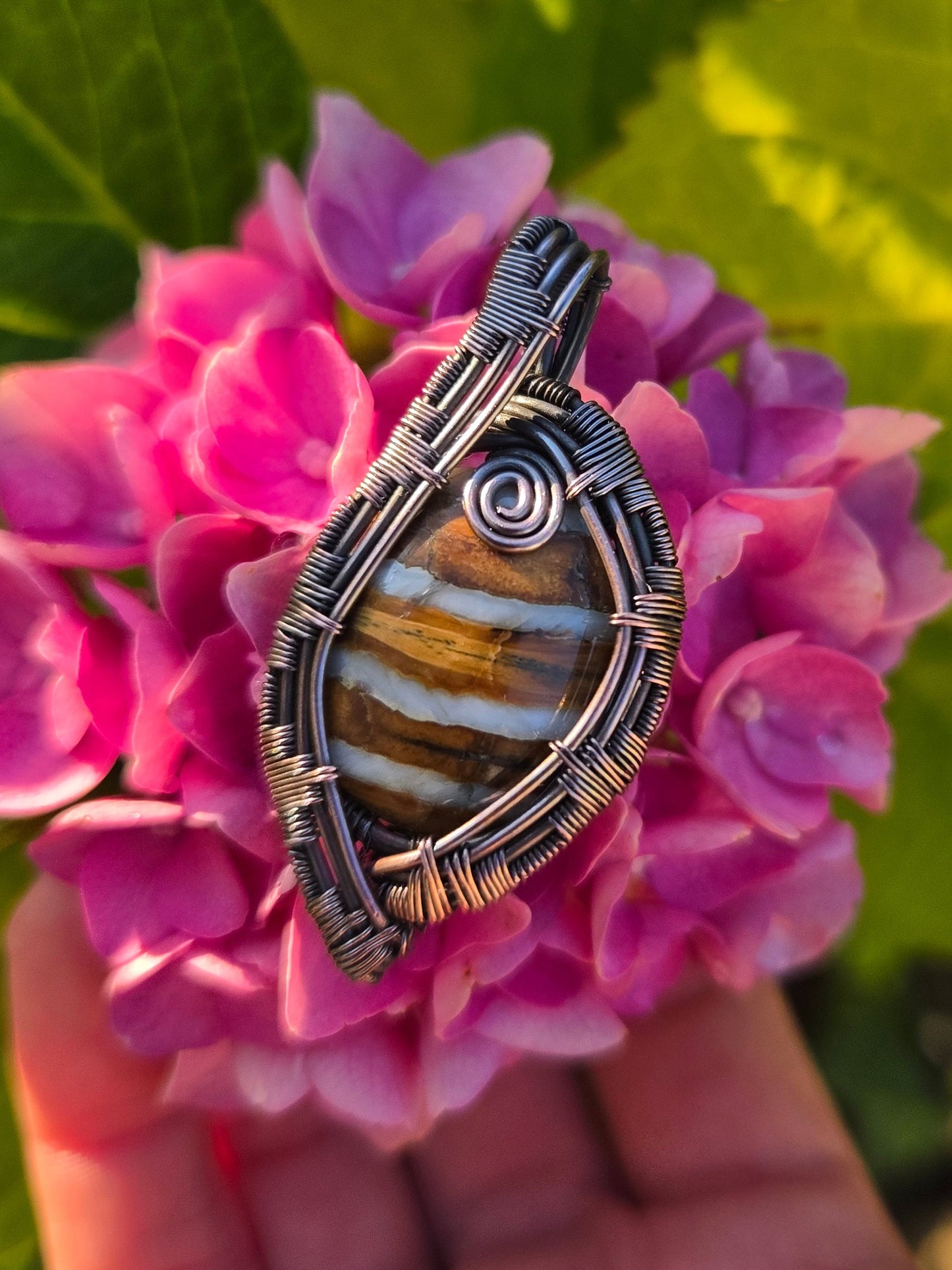 Opalized Mammoth Tooth Fossil Pendant
