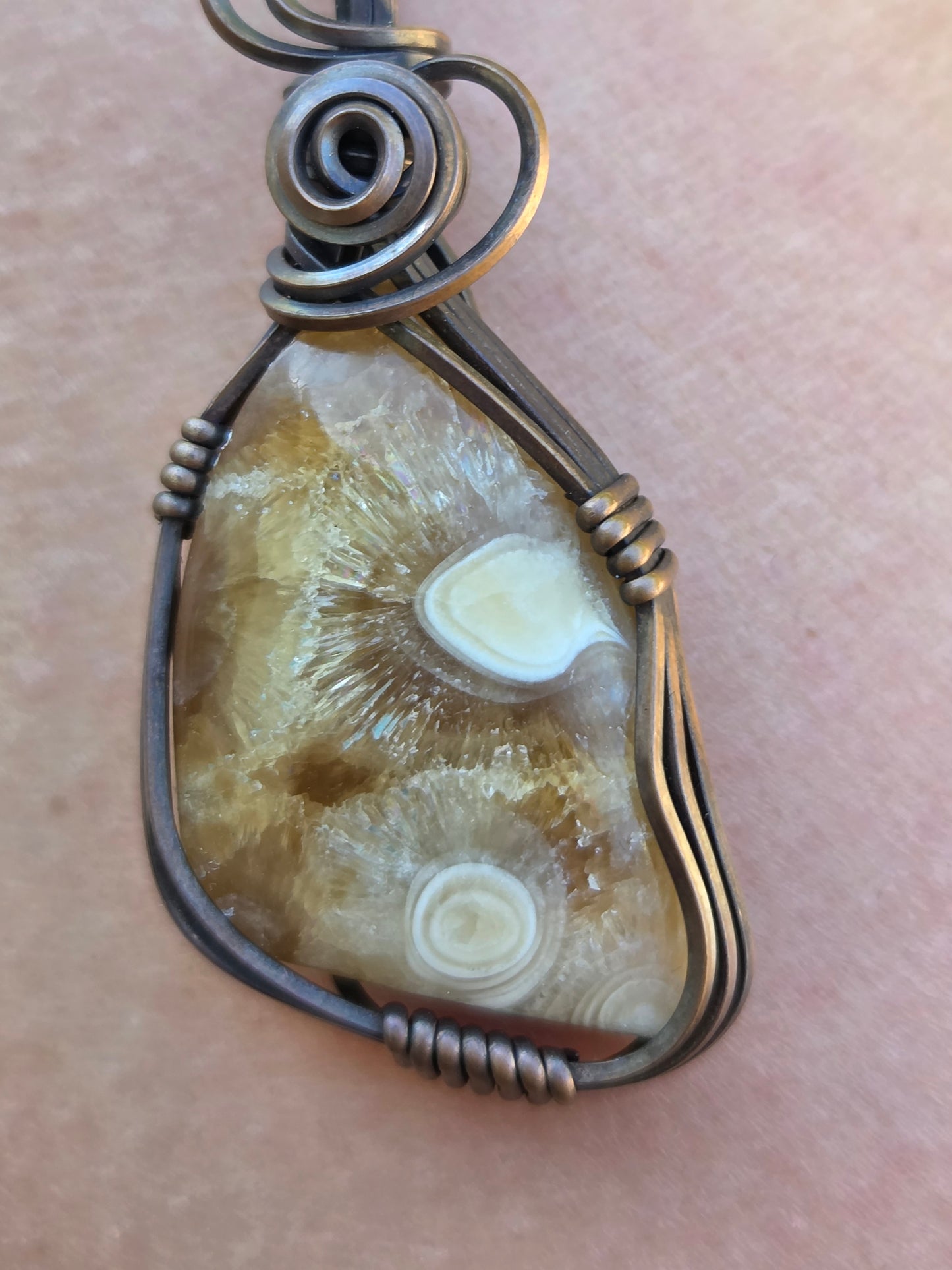 Kokoweef Copper Wire Wrap Pendant