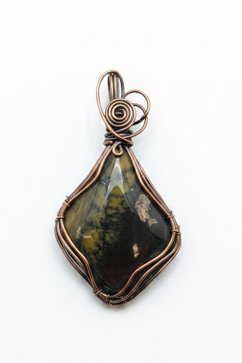 Dendritic Dolomite Jasper Pendant
